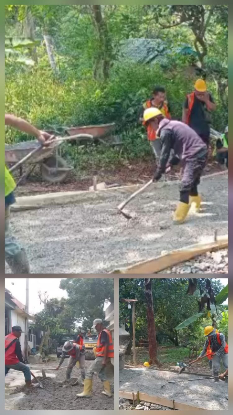 Progres Proyek Rabat Betonisasi Gang H. Ilham Desa Cikopo Mulai Direalisasikan, Warga Didin Sambut Positif