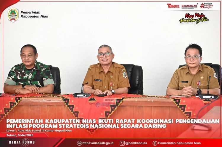 PEMKAB NIAS IKUTI RAKOR PENGENDALIAN INFLASI DAERAH, DIRANGKAI SOSIALISASI SENSUS EKONOMI 2026 DAN JAMINAN PRODUK HALAL
