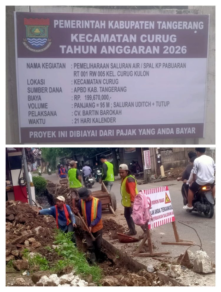 Proyek Siluman Berkedok Pemeliharaan? Pengawasan Amburadul, Proyek Saluran Air Rp199 Juta di Curug Jadi Sorotan Tajam