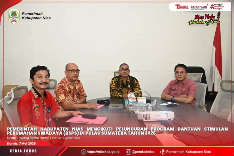 PEMKAB NIAS IKUTI PELUNCURAN PROGRAM BSPS DI PULAU SUMATERA TAHUN 2026