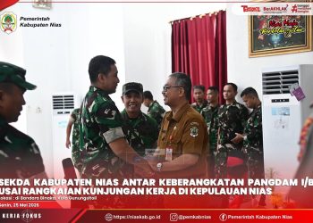 SEKDA NIAS ANTAR KEBERANGKATAN PANGDAM I/BB USAI RANGKAIAN KUNJUNGAN KERJA DI KEPULAUAN NIAS