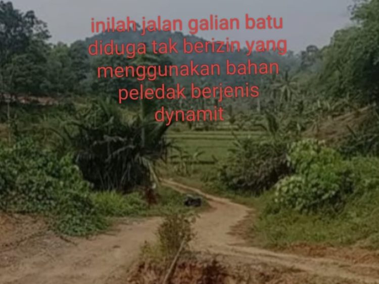 Diduga mengunakan BAHAN Peledak / Bidamit Tanpa Izin yang Sah, Aktivitas Tambang Batu meresahkan Warga?