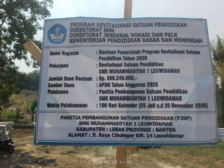 Wow Ada Apa Dan Kenapa Program Revitalisasi SMK Muhammadiyah 1 Leuwidamar Disorot, Pekerjaan Lapangan Diduga Asal Jadi dan Tak Sesuai Spesifikasi
