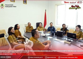 PEMKAB NIAS IKUTI RAKOR PENGENDALIAN INFLASI DAN SOSIALISASI KEBIJAKAN PERTANAHAN SERTA PERUMAHAN TAHUN 2026