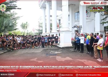 SEMARAK HUT KE-81 RI, BUPATI NIAS LEPAS LOMBA LARI 5K “NIAS FAGOHI”