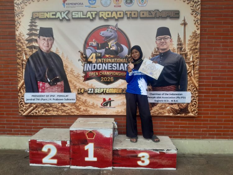 Ikuti Event Bergengsi Indonesia Open Championship 2026, Dewi khiandra Atlet Pencak Silat Asal Tangsel Sabet Medali Perunggu