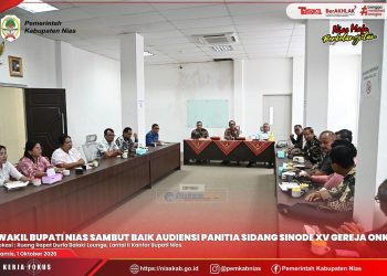 WAKIL BUPATI NIAS SAMBUT BAIK AUDIENSI PANITIA SIDANG SINODE XV GEREJA ONKP