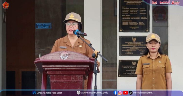 Pj. Sekda Nias Barat Jadi Pembina Upacara, Tekankan Disiplin dan Kolaborasi