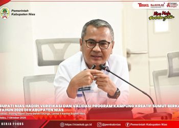 BUPATI NIAS PAPARKAN POTENSI DESA BOZIHONA DALAM VERIFIKASI DAN VALIDASI PROGRAM KAMPUNG KREATIF SUMUT BERKAH TAHUN 2026
