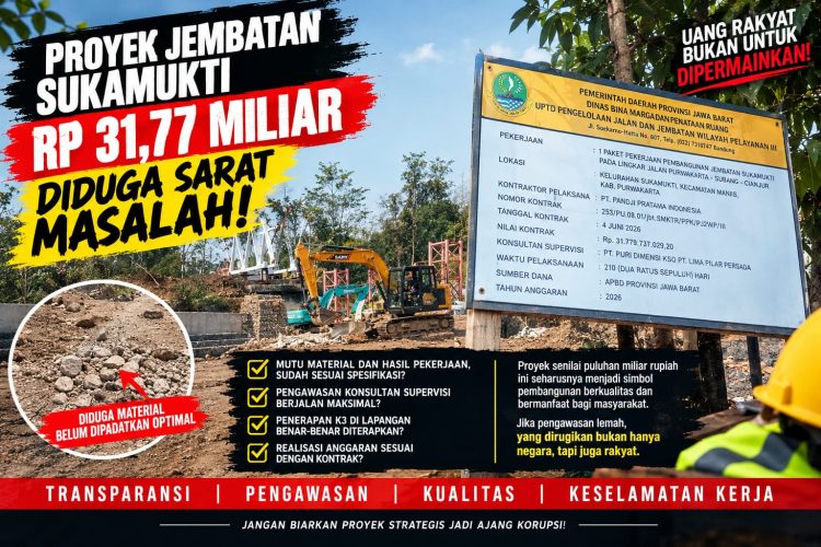 Proyek Pagu Anggran Rp31,77 Miliar Disorot, Mutu Kwalitas Pekerjaan dan Pengawasan Dipertanyakan