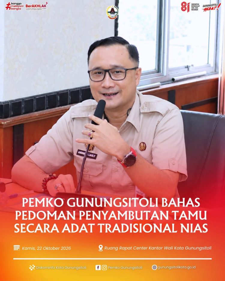 Pemko Gunungsitoli Bahas Pedoman Penyambutan Tamu Secara Adat Tradisional Nias