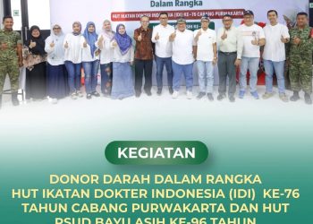 Sambut HUT IDI ke-76 dan HUT RSUD Bayu Asih ke-96, Aksi Donor Darah Digelar di Purwakarta